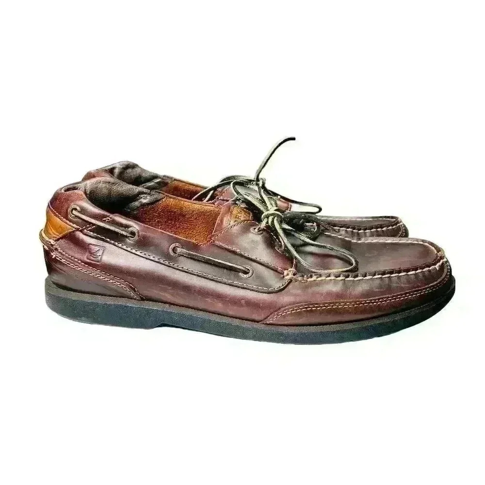 Sperry Top-Sider Men's Boat Shoes Brown Leather Size 12 Casual